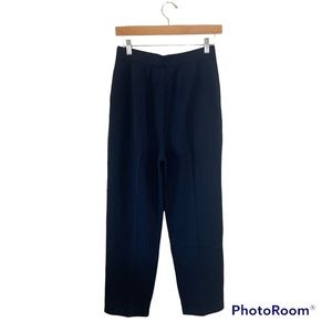 St. John Navy Pleated Work Pants